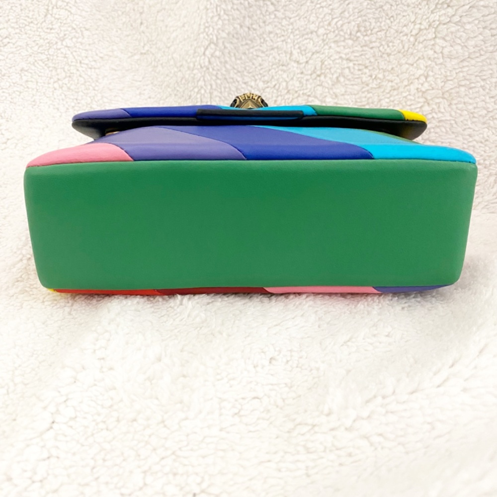 Kurt Geiger London Leather Mini Kensington Rainbow Stripe Crossbody Bag NWT - Picture 4 of 11